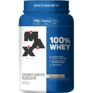 Max Titanium 100% Whey 900G - Sabor Cookies And Cream