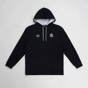 Blusão Umbro Santos Viagem 2026 Preto e Branco