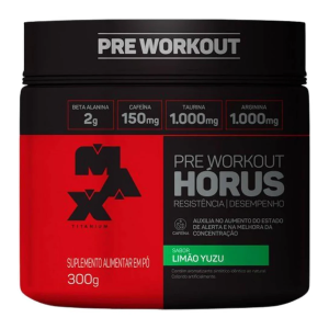 Pré Treino Horus 300gr - Max Titanium, Pré Workout