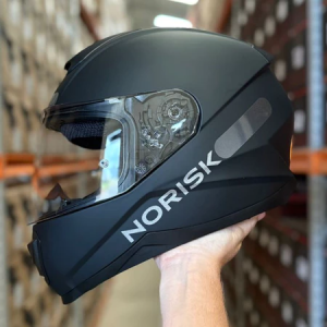 Capacete moto Norisk Razor Solid Preto Fosco + Narigueira Integral Masculino Feminino Original Novo